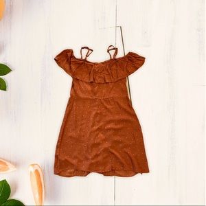 Mossimo Burnt Orange Off The Shoulder Dress